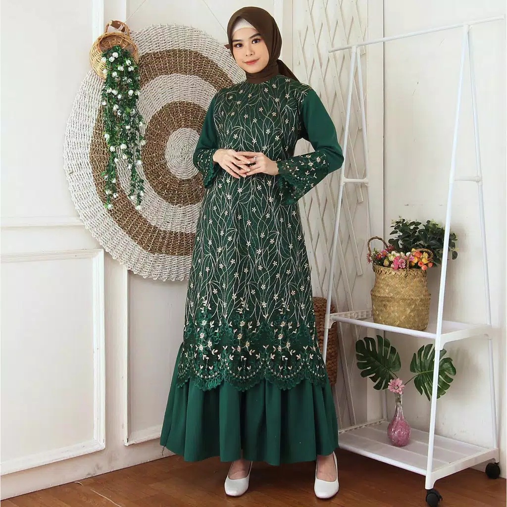 YWF ~ ( MODEL BARU ) GAMIS ARIMBI DRESS BROKAT JUMBO TERBARU 2022  | GAMIS LEBARAN | BAJU LEBARAN 20