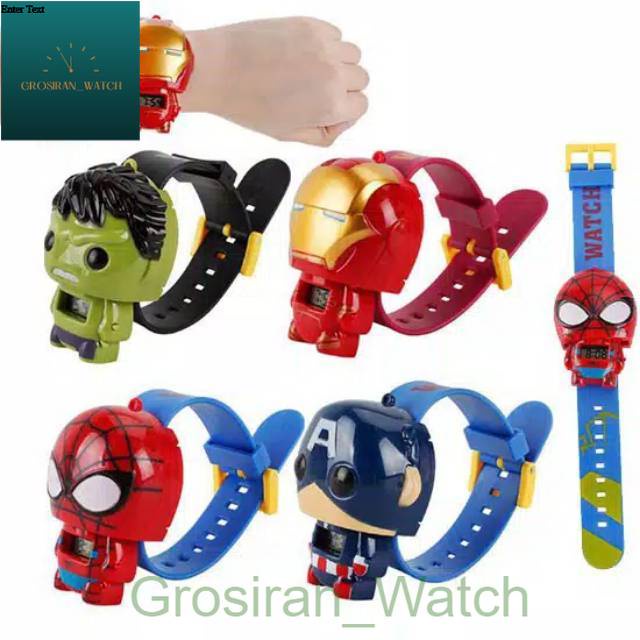 Jam Tangan Fashion Anak-Anak Karakter Cowo Model Pencet [G_W]