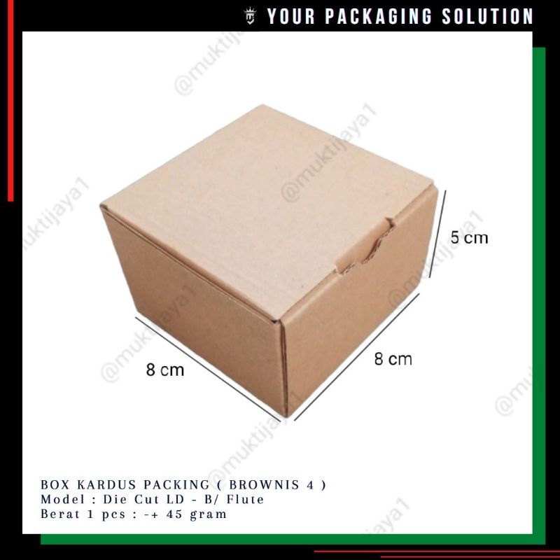 

Box Brownis 4 • 8x8x5cm LD • Kotak/Kardus/ Karton