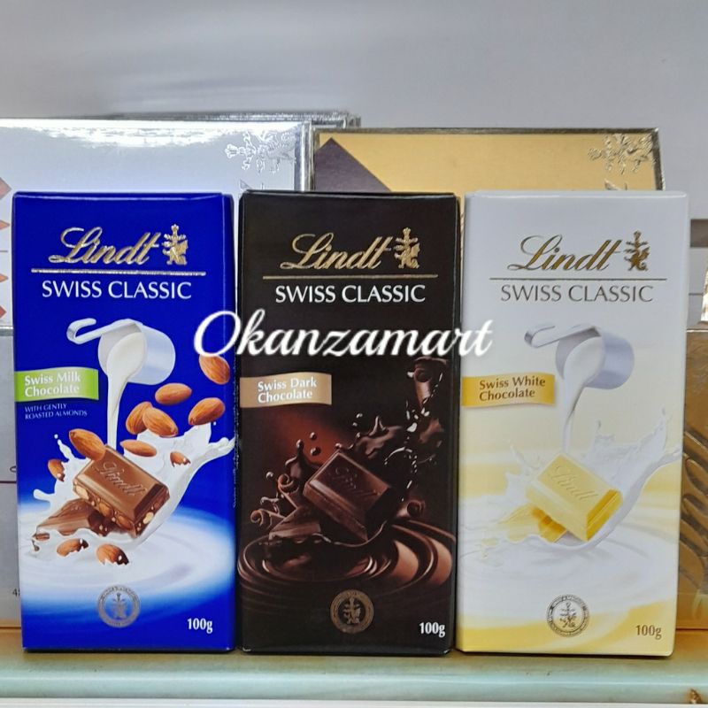 

Lindt Swiss Classic With Milk Chocolate/Dark Chocolate/White Chocolate 100gr