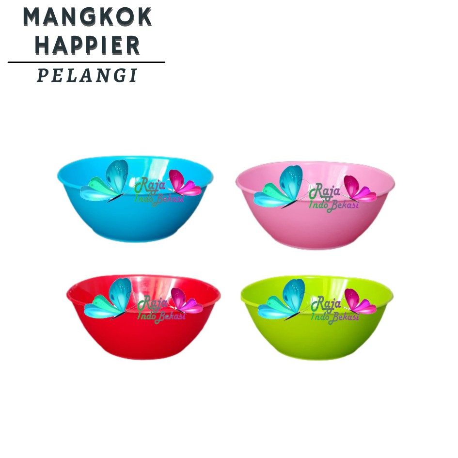 Tebal Baskom Mangkok Plastik 17 Happier 16.5cm Mangkok Plastik Warna 15cm Baskom Besek Serbaguna