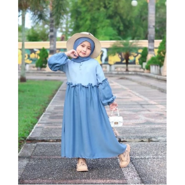 GAMIS MUSLIM ANAK ZHAFIRA DRESS SERIES TERBARU 1-7TAHUN