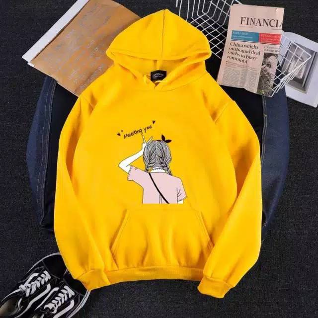 JNY.Co Sweater Hoodie MEETING YOU fit L - fit XL