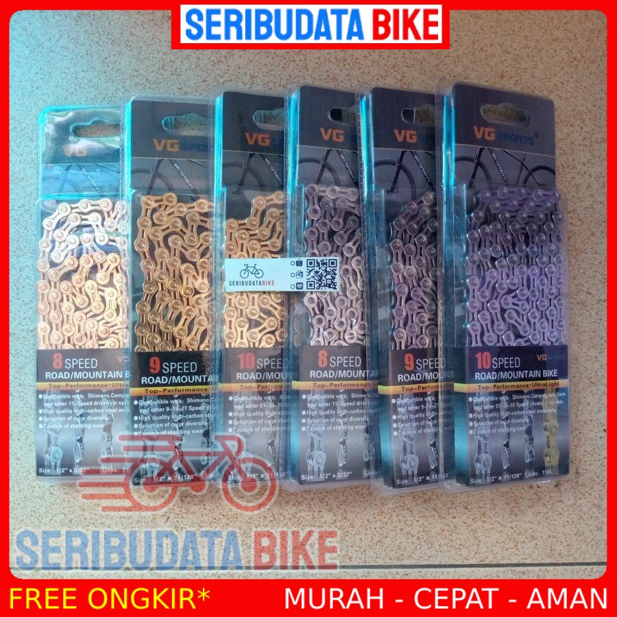 Rantai VG Sports Shimano Gold Silver 6 7 8 9 10