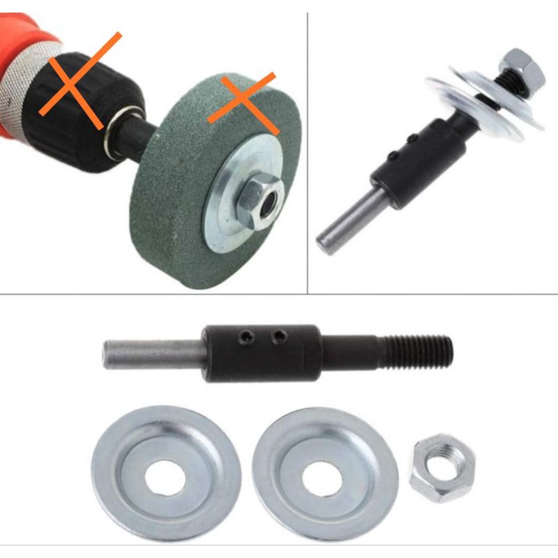 Spindle Adapter Bench Grinder Ubah Mesin Bor jadi Gerinda Duduk