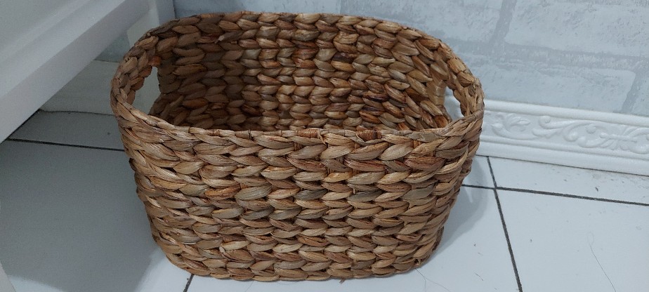 Keranjang Anyaman Seagrass Handle