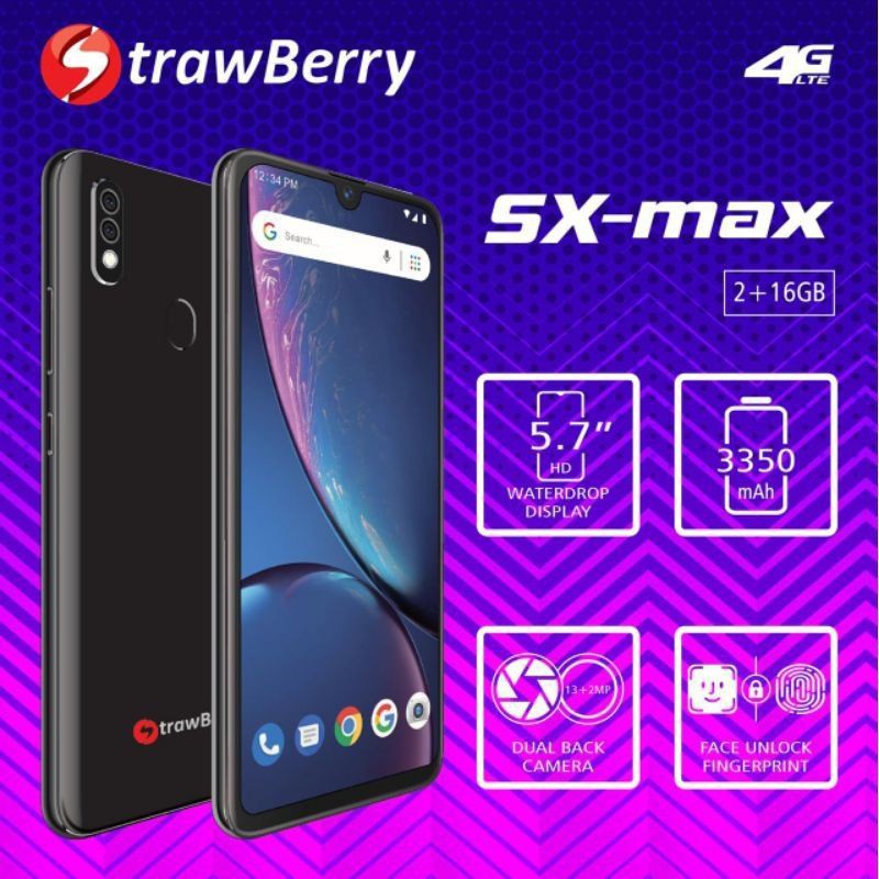 Strawberry Android Sx Max 2 16gb Shopee Indonesia