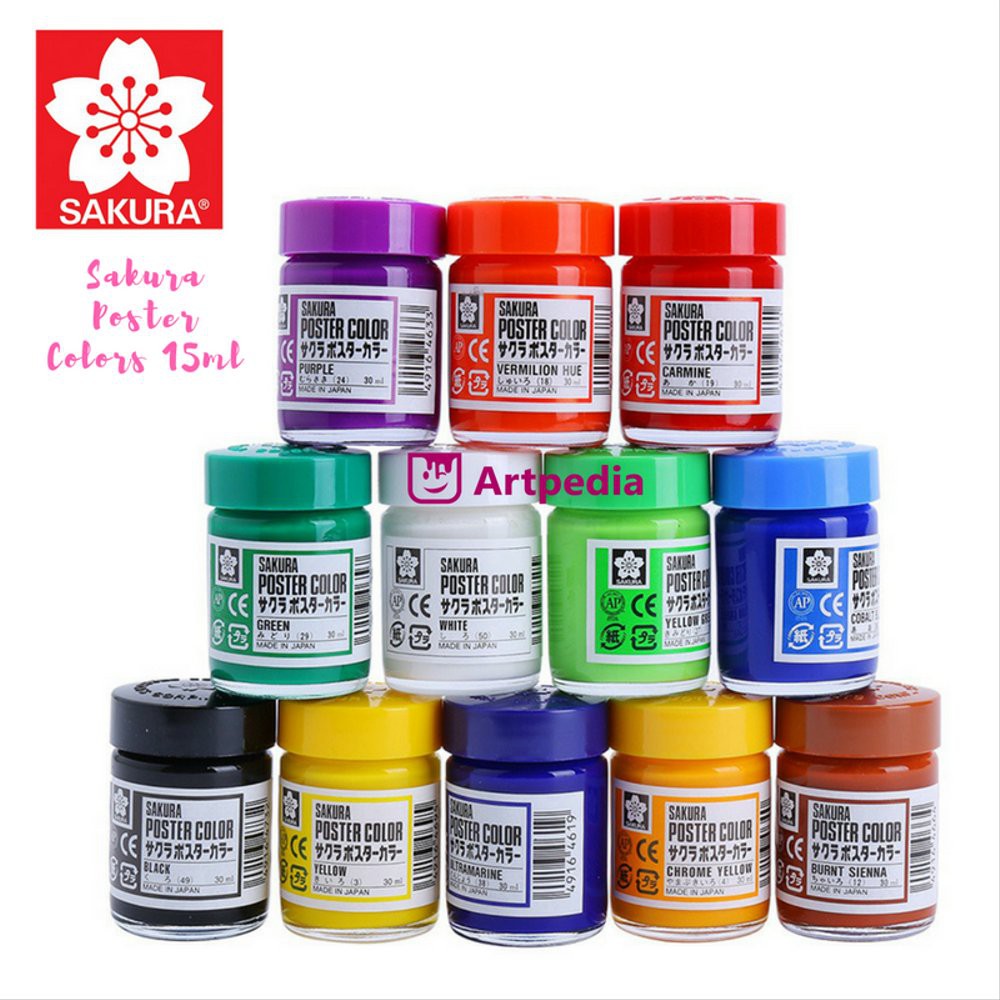 

Dijual Cat Poster Sakura 15ml / Sakura poster colour.. Diskon