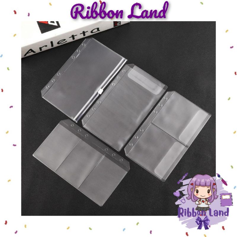 

A6 Binder Pocket Kantong / Ziplock bag / Pouch / Zipper PVC Diary Notebook 6 Ring