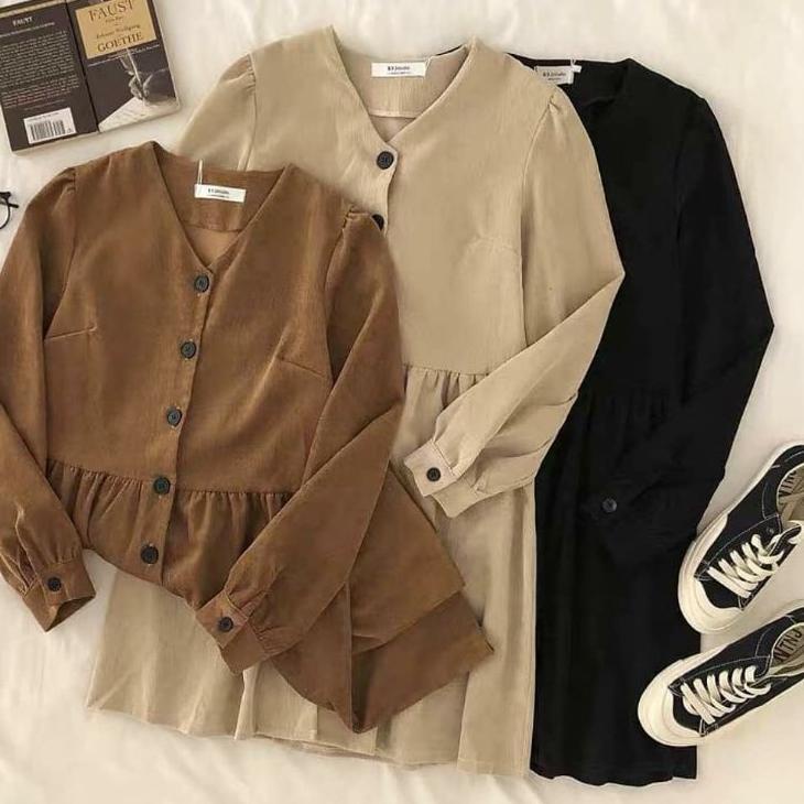 OUTER WANITA - WOODY LONG OUTER - PAKAIAN WANITA - ATASAN WANITA - KOREAN STYLE "GT.19Au22ᴶ"