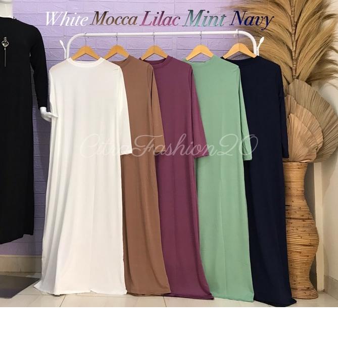 ♖ GAMIS MANSET LENGAN PANJANG | GAMIS MANSET DALAMAN JERSEY PREMIUM ♠