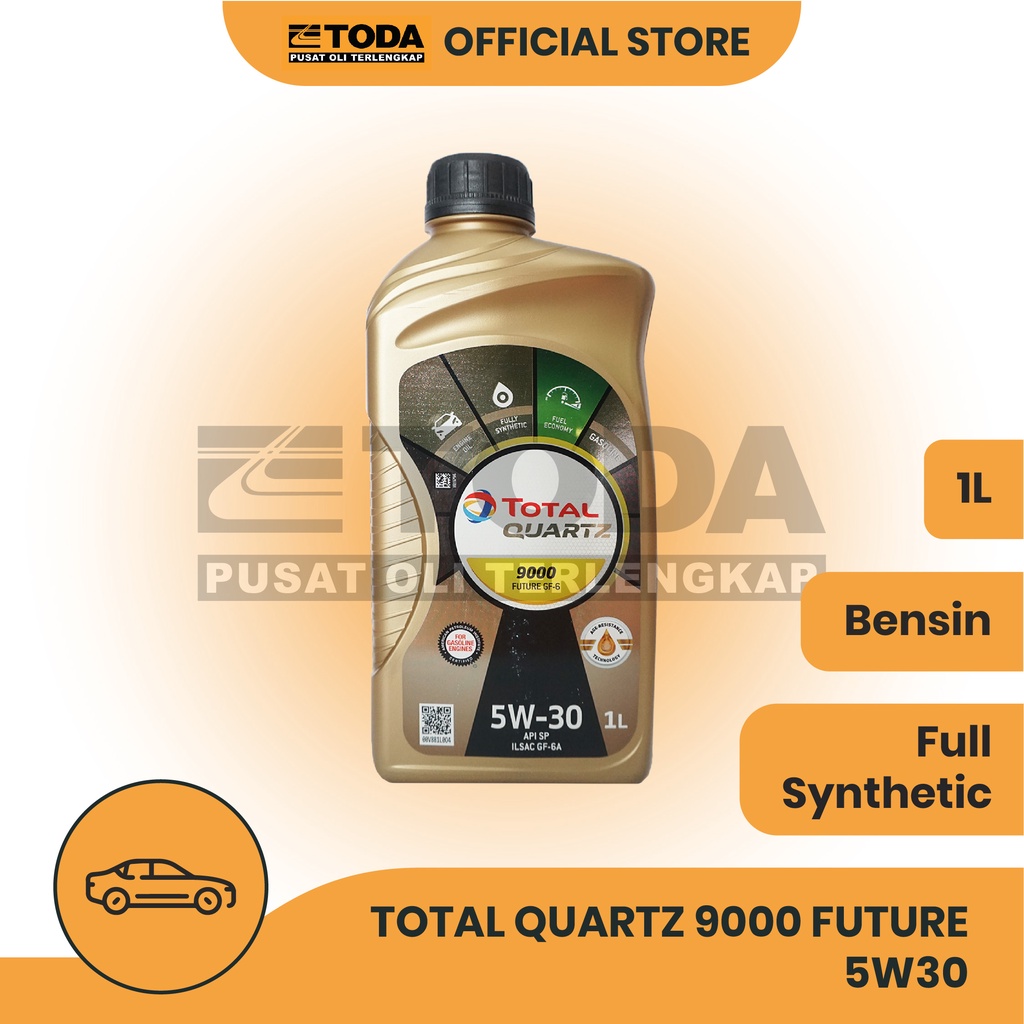 OLI TOTAL QUARTZ 9000 FUTURE 5W30 1L ORIGINAL - OLI MOBIL - OLI MESIN MOBIL