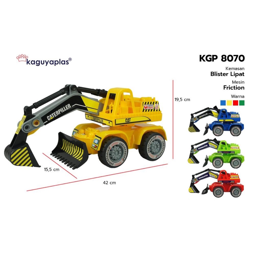 Mainan KGP8070 Mobil Konstruksi Excavator / Mobil Truk Beko Backhoe