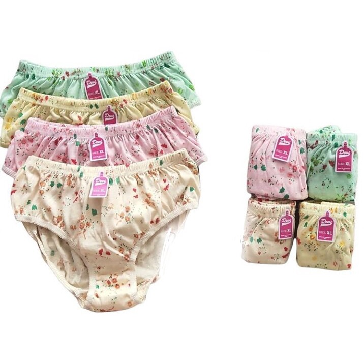 isi 6 PCS Celana Dalam Wanita Motif bunga Jumbo // CD wanita// Sempak perempuan// Cangcut Wanita Mot