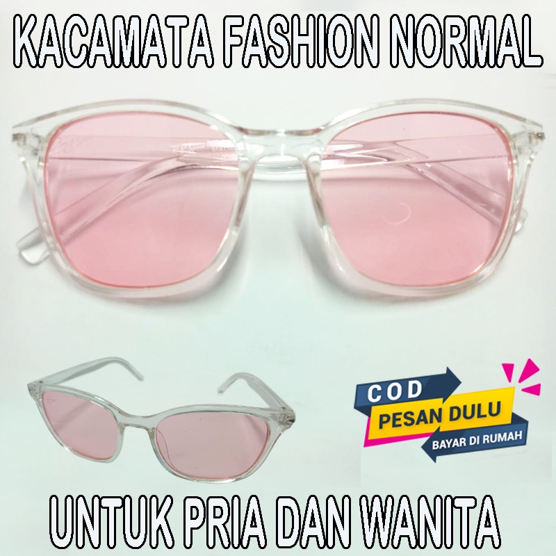 Kacamata Fashion Vintage Lensa Warna Warni Frame Kotak Kacamata Square Harajuku Oval Lensa Retro Vintage