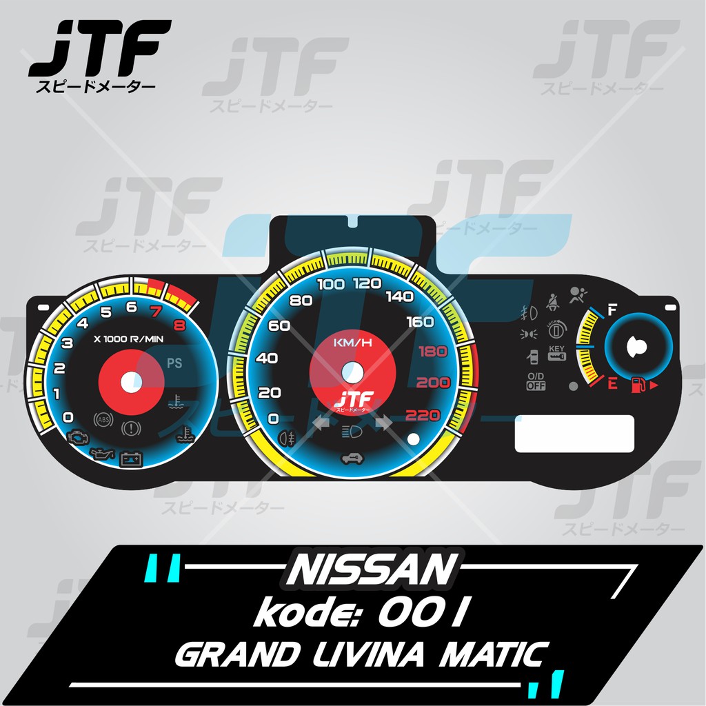 SPEEDOMETER CUSTOM GRAND LIVINA MATIC - JTF SPEEDGLOW