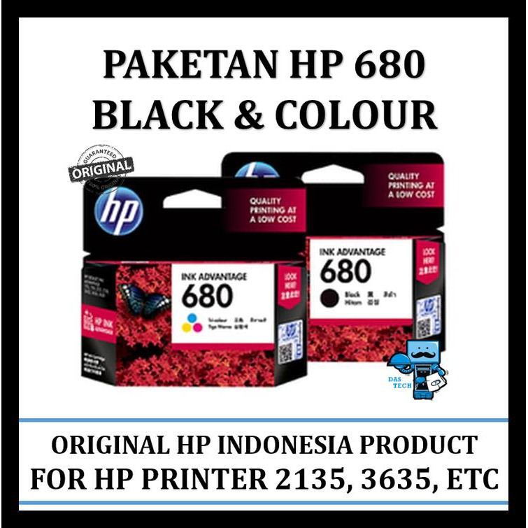 

BAYAR DITEMPAT PAKETAN TINTA HP 680 BLACK + COLOUR ORIGINAL INK CARTRIDGE KODE 33
