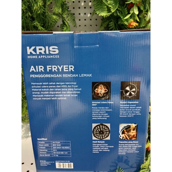 KRIS Air Fryer Manual 2.5Ltr Alat Penggorengan Tanpa Minyak