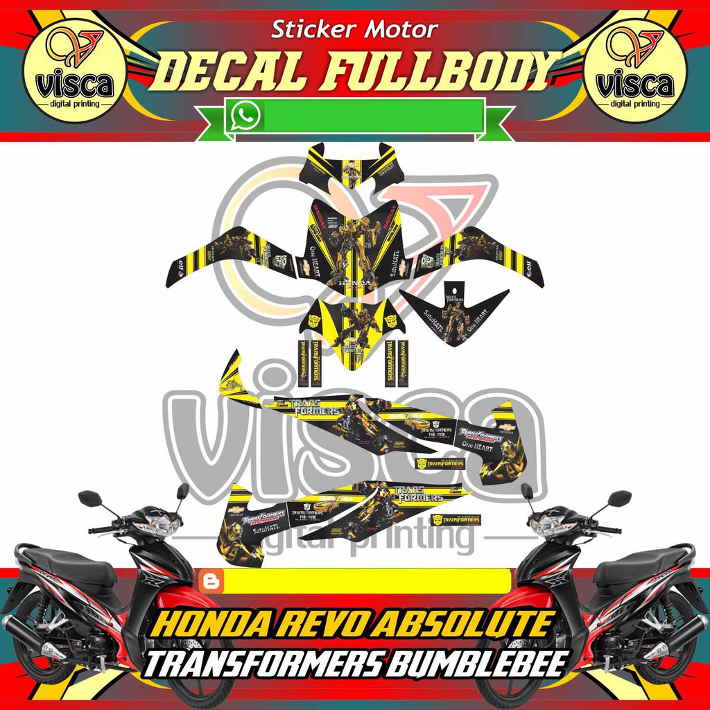 Sticker Striping Sticker Motor Fullbody Decal Motor Revo Absolute