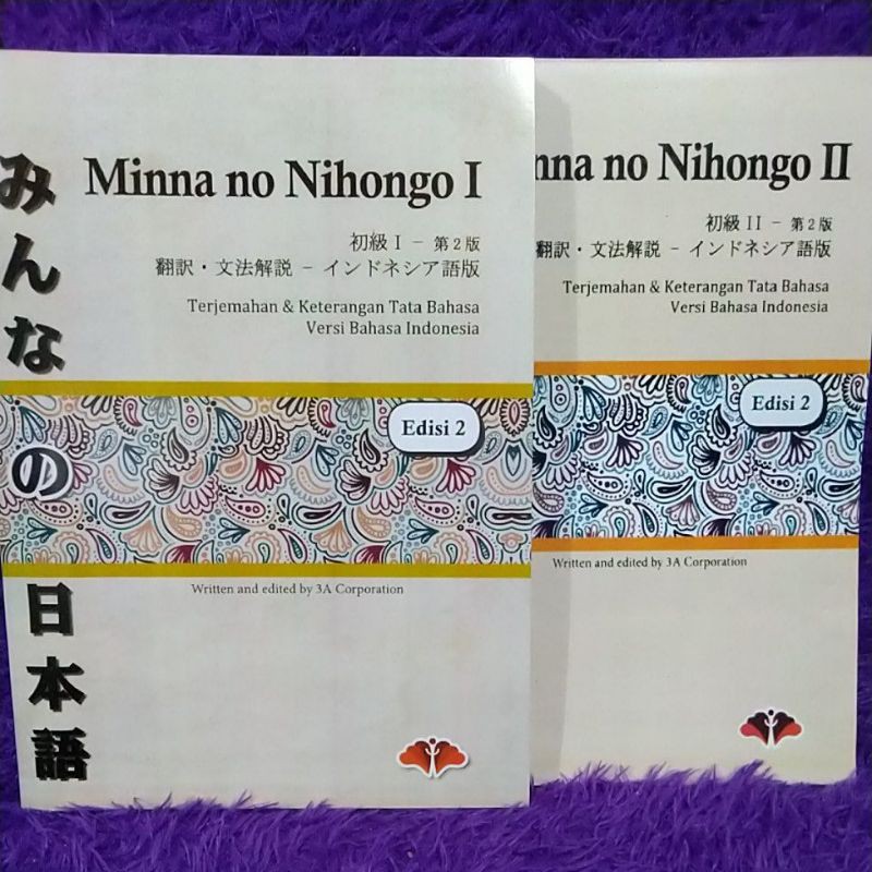 Paket 2 Buku B5 Minna no Nihongo Terjemahan & Keterangan Versi Bahasa Indonesia Edisi 2 Buku 1 & 2-0