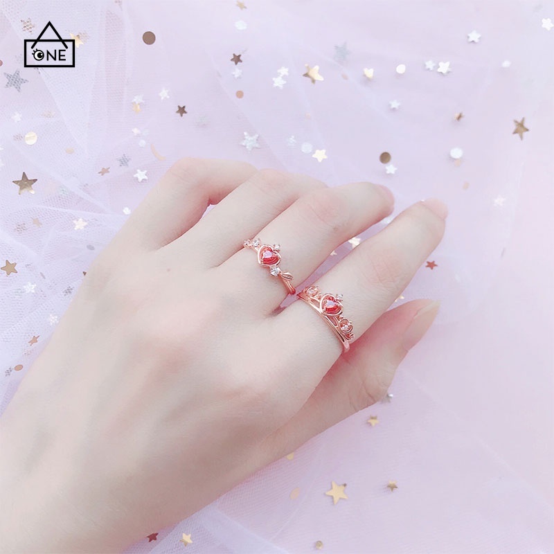 COD❤❤️Disney Style Cincin  925 Perak disesuaikan Hadiah Lloyd Luxurious Jewellery Cincin Lucu A one
