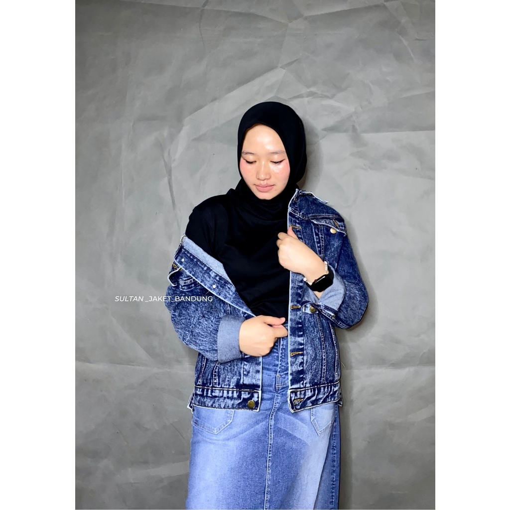 JAKET JEANS SANDWASH || CLASIC DENIM PRIA DAN WANITA