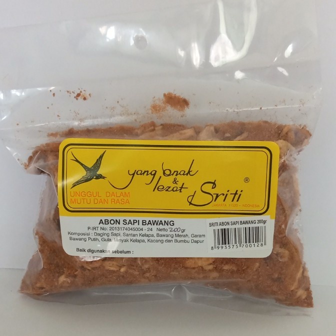 

ABON- SRITI ABON SAPI BAWANG (KUNING) 200GR -MAKANAN-KERING.