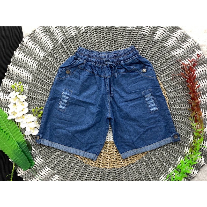 CELANA PENDEK WANITA HOTPANTS JUMBO BIG SIZE SOFT JEANS WANITA SELUTUT PINGGANG KARET TALI JEANS SOBEK SOBEK BAWAH LIPAT RAWIS BAHAN LEMES ADEM SANTAI RUMAHAN HOTPANT KOREAN STYLE POLOS MURAH