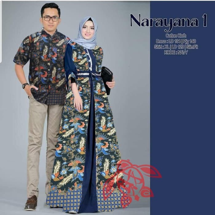 GAMIS BATIK COUPLE BAJU PESTA KONDANGAN / GAMIS BATIK NARAYANA       Terusan