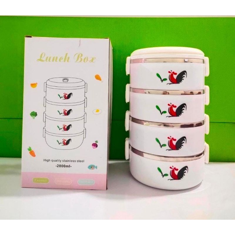 RANTANG MAKAN STAINLEES PLASTIK AYAM JAGO