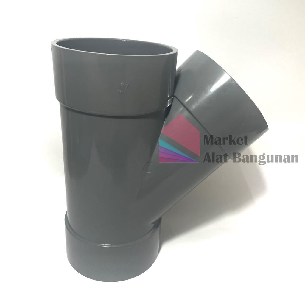 RUCIKA Tee Y 4 Inci 45° 4" D - Y Branch Sambungan Pipa Paralon 45 Derajat 4 Inch