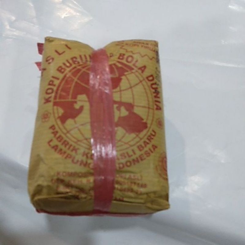 kopi bubuk murni bola dunia asli 225gr.kopi lampung cap bola dunia  225 gr