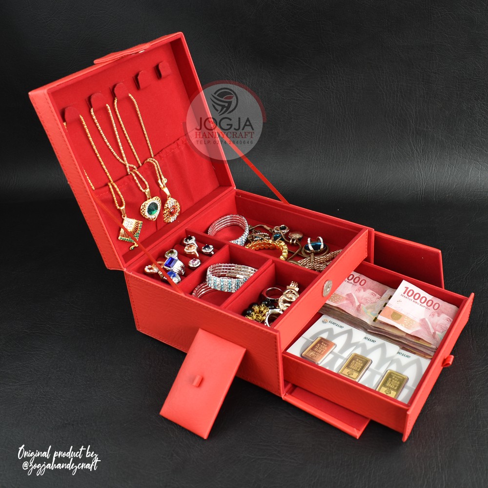 New Jewelry Box  - Kotak Tempat Perhiasan Emas, Kalung, Gelang, Cincin