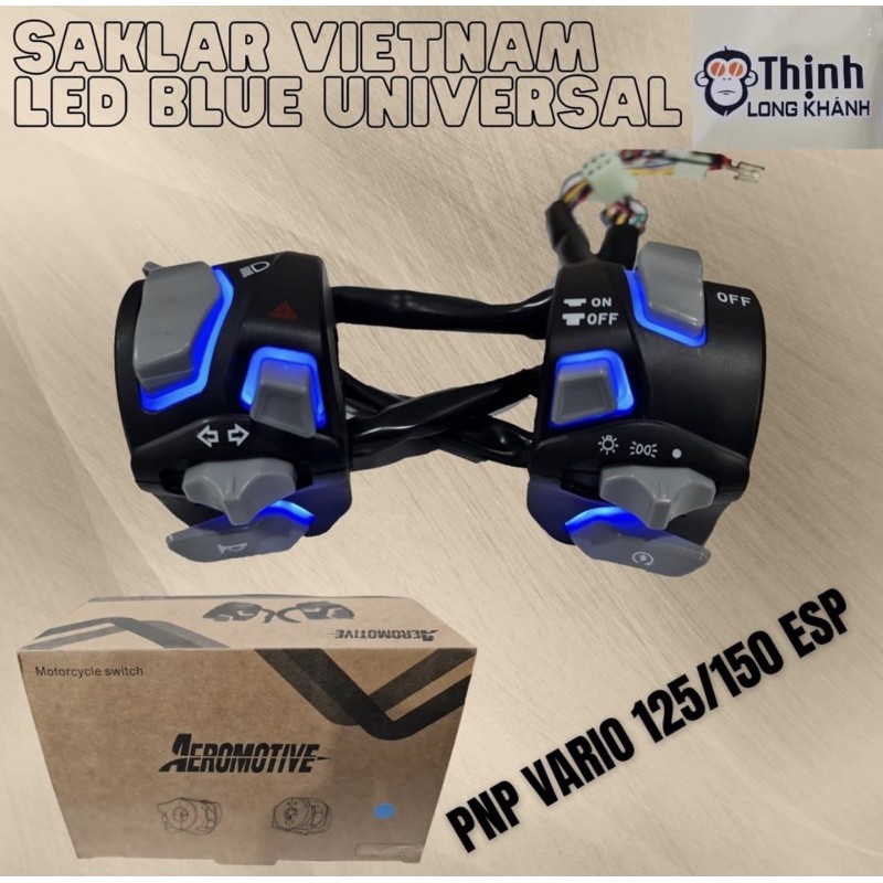 saklar set vietnam led nyala led biru universal semua motor model fulsar