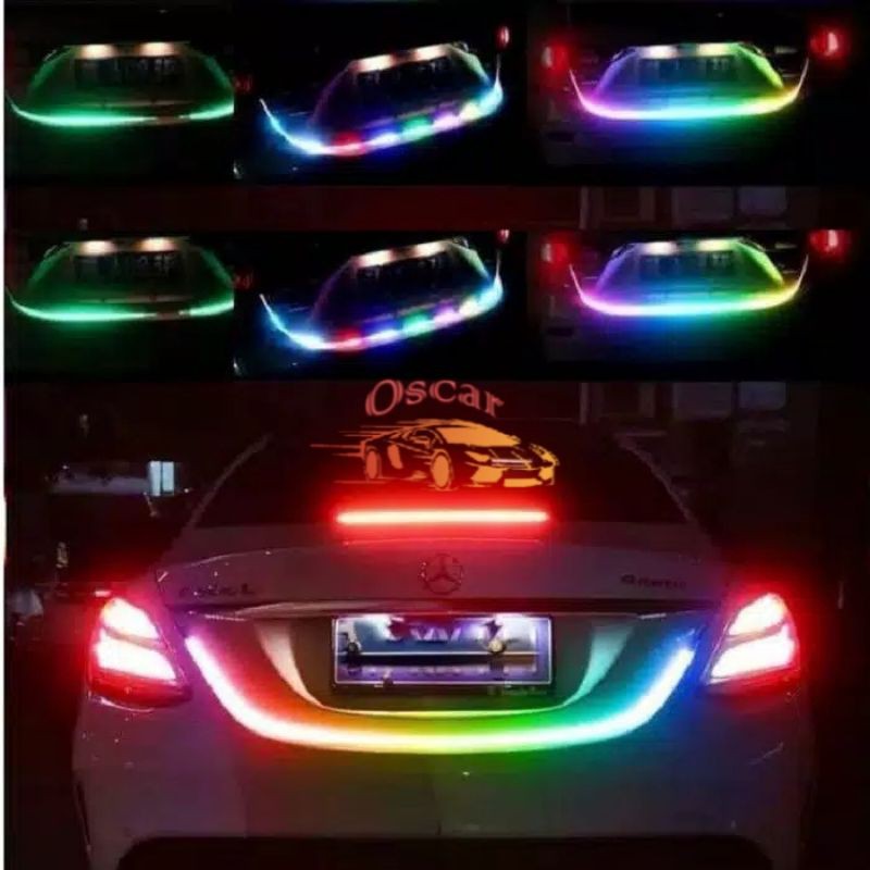 Lampu Strip DRL RGB 12V TAIL Led Lampu Bagasi Pintu Belakang Mobil STOP SEIN SIGNAL Waterproof