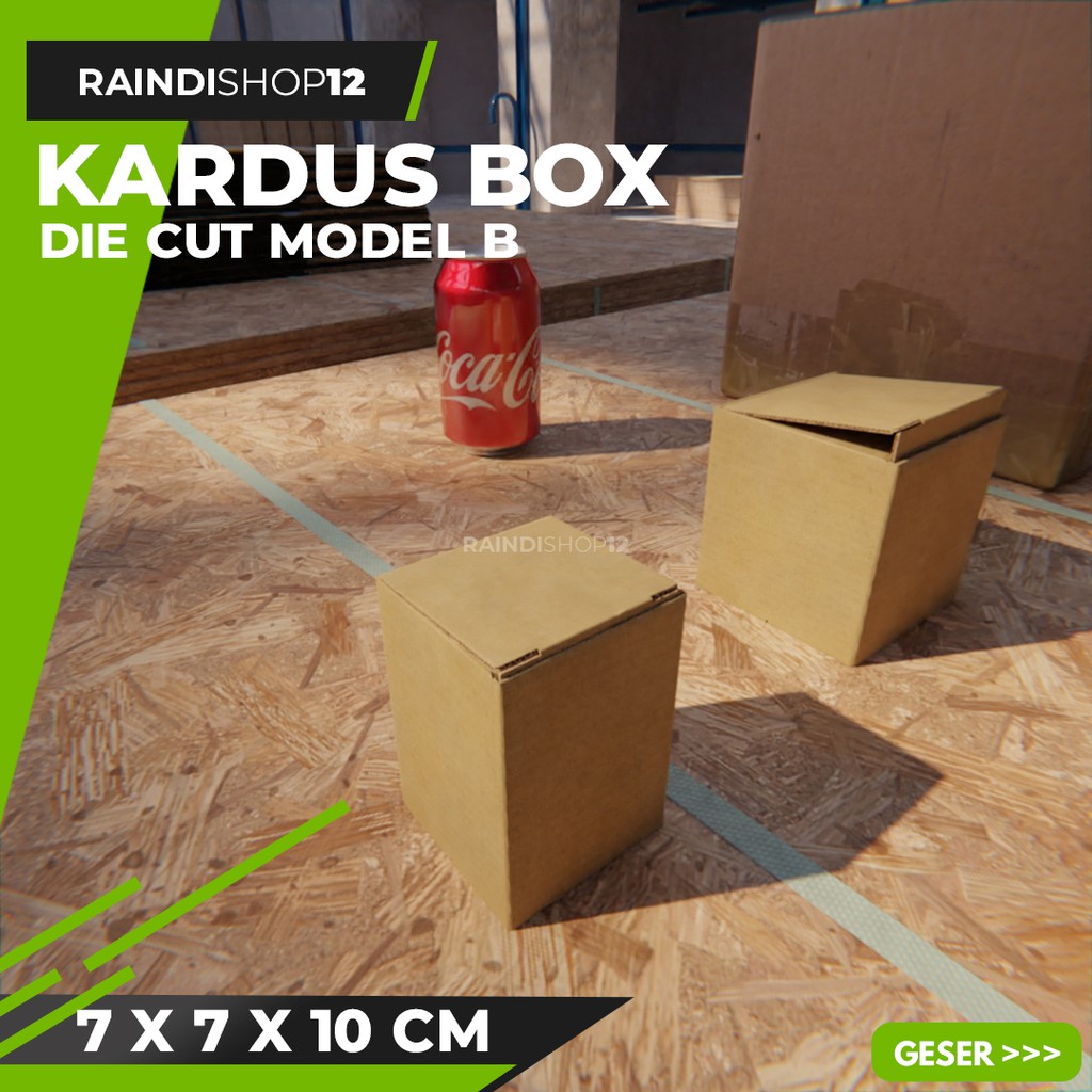 

(MIN 10 PCS) BOX 7 X 7 X 10 CM KARDUS DIE CUT KOTAK KARTON KEMASAN KADO B