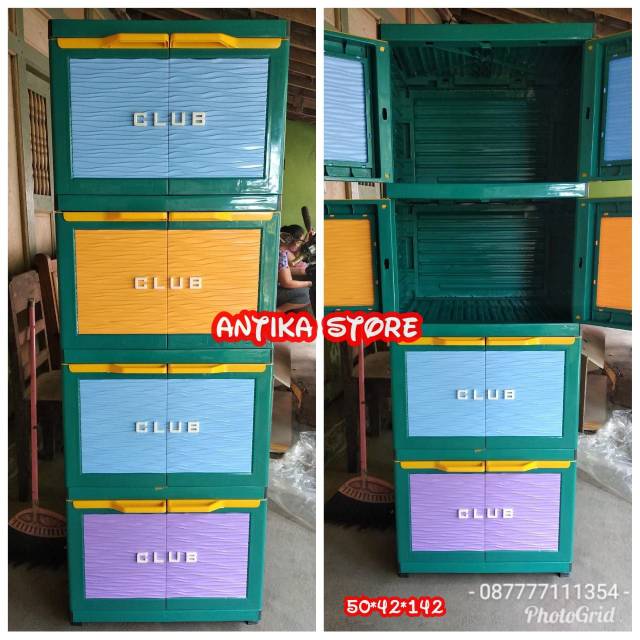 Lemari plastik Mini club susun 4