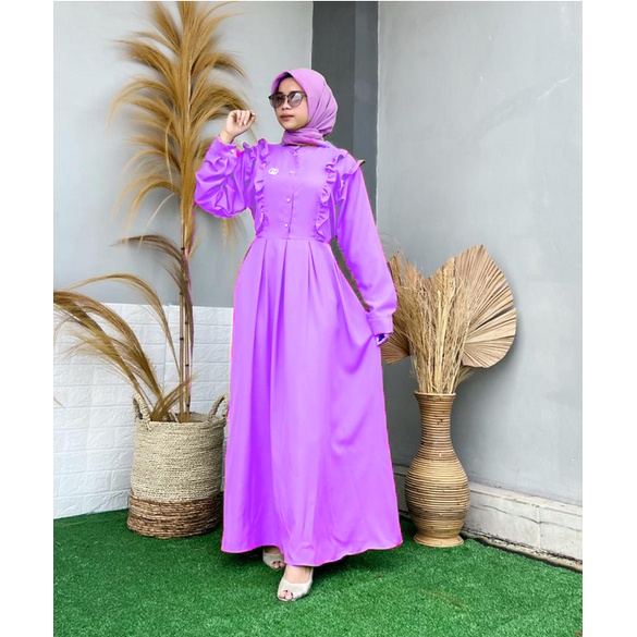 BISA COD - MAUVEE RELINE GAMIS TERBARU MAXY MAUVEE SHAKILA READY 2UKURAN SIZE L-XL / GAMIS MAUVEE FREE BROSS / MAXI DRESS SHAKILA PREMIUM TERBARU