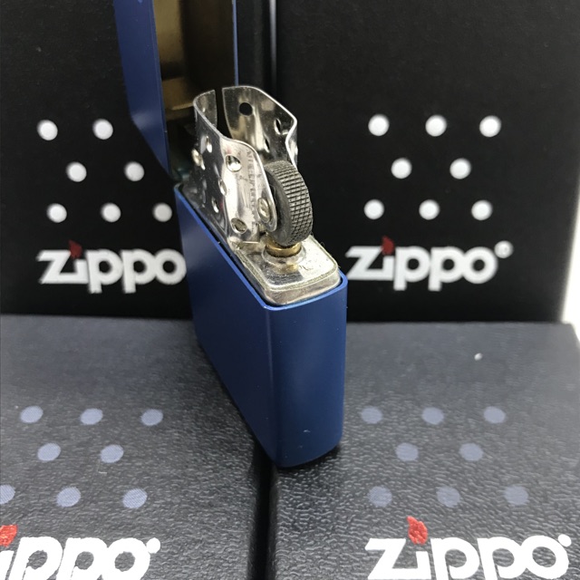 Zippo Matte Warna Biru Tua Grade Ori