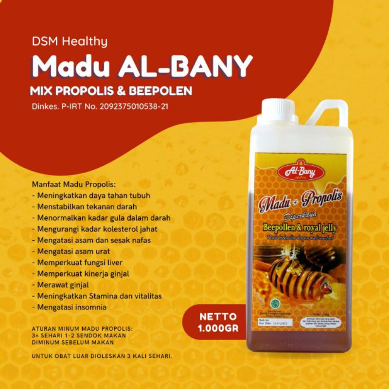 

DSM Healthy Albany Madu+ Propolis dengan Bee Pollen dan Royal Jelly 1 kg