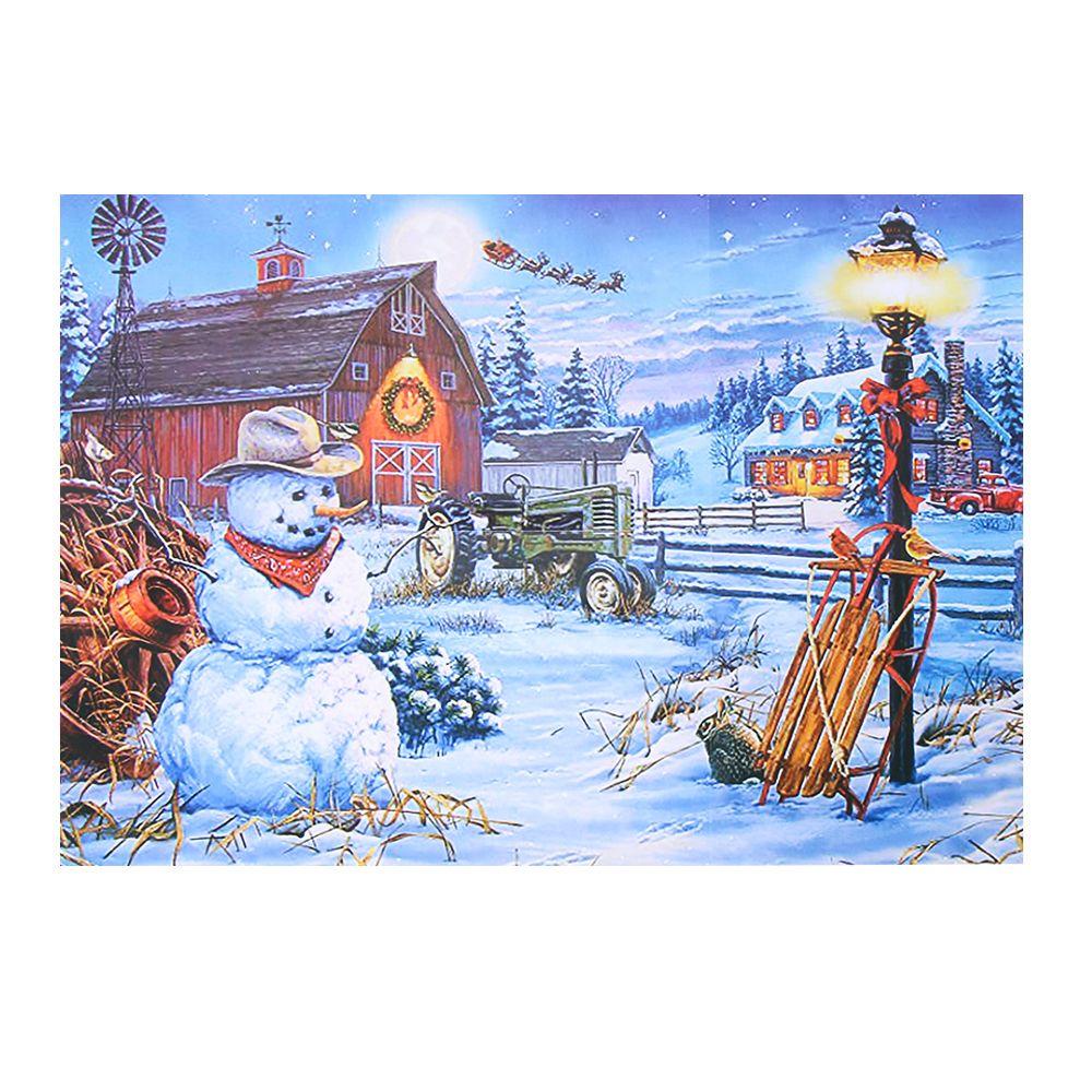 R-flower 1000pcs Mainan Edukasi Puzzle Jigsaw Motif Snowman / Natal Untuk Anak / Dewasa