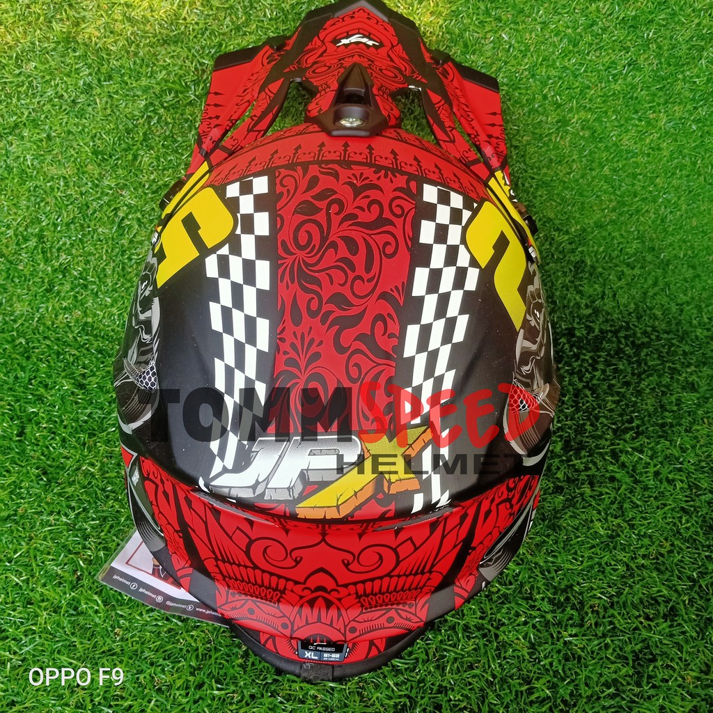 helm cross jpx x16 red termurah