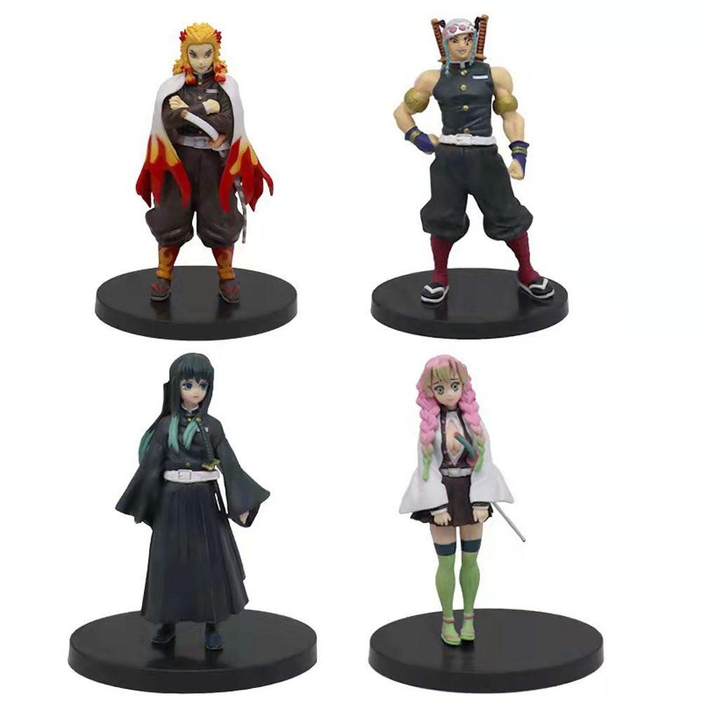 Lanfy Mainan Action Figure Demon Slayer Agatsuma Kimetsu Zenitsu No Yaiba Kamado Nezuko Bahan PVC