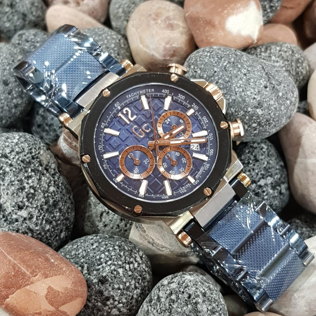 JAM TANGAN PRIA WANITA | RANTAI | KULIT | KARET | MURAH | PRIA gu3ss COLLECTION GC Y53005G2 BLACK KO