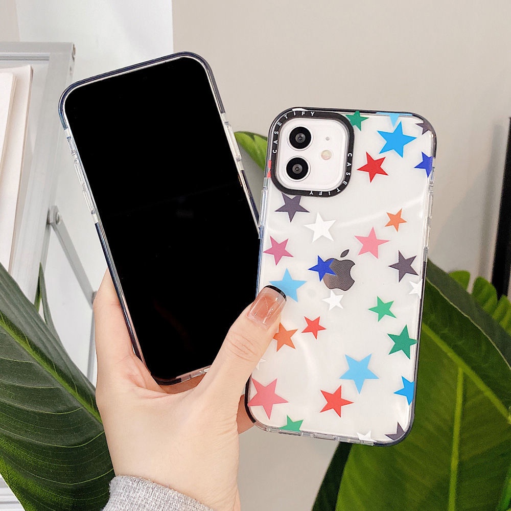 Soft Case Motif Bintang Kecil Untuk iPhone 11 / 12 / 13 Pro Max 7 / 8 Plus / X / XR / Xs Max