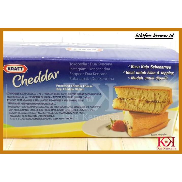 

Ujekujek- Cheese Keju Cheddar Kraft 2 Kg Processed Cheddar Cheese -Original.