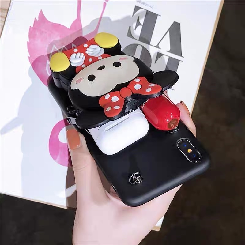 OPPO A91 RENO 6 RENO 5 5F RENO 4 4F RENO 3 REALME NARZO 50A PRIME 20 30A 4G 5G SOFT CASE BONEKA DOMPET KOIN COIN + GANTUNGAN TALI HP SELEMPANG TAS SOFT WALLET STRAP