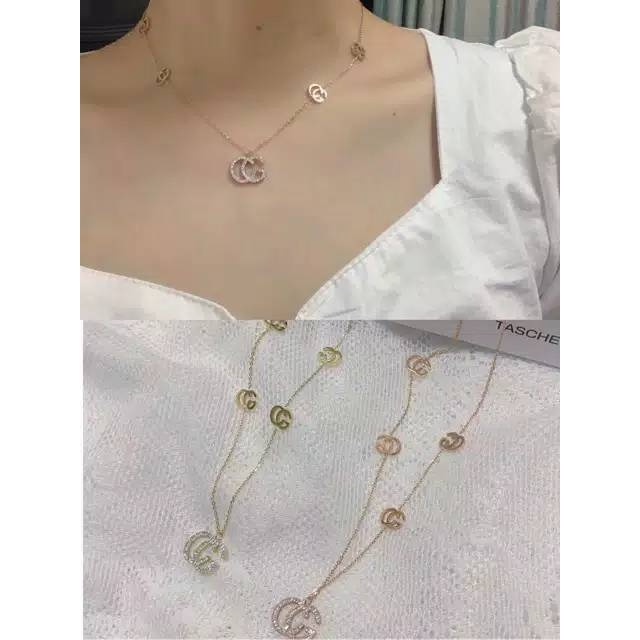 KALUNG GUCCY / KALUNG TITANIUM ANTI KARAT / KALUNG WANITA / KALUNG CEWEK / KALUNG LIONTIN / TERBARU