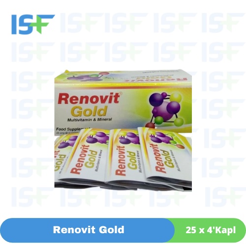 ⭐ISF⭐Renovit Gold - 25 x 4'Kaplet - Suplemen - Multivitamin dan Mineral Lengkap Renovit