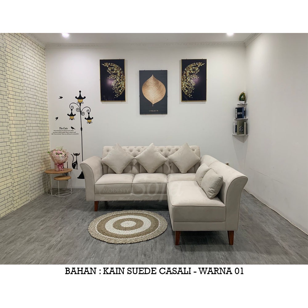 SOFA RUANG TAMU MODESTY L SANCU MINANG STANDART 17 BEST SELLER